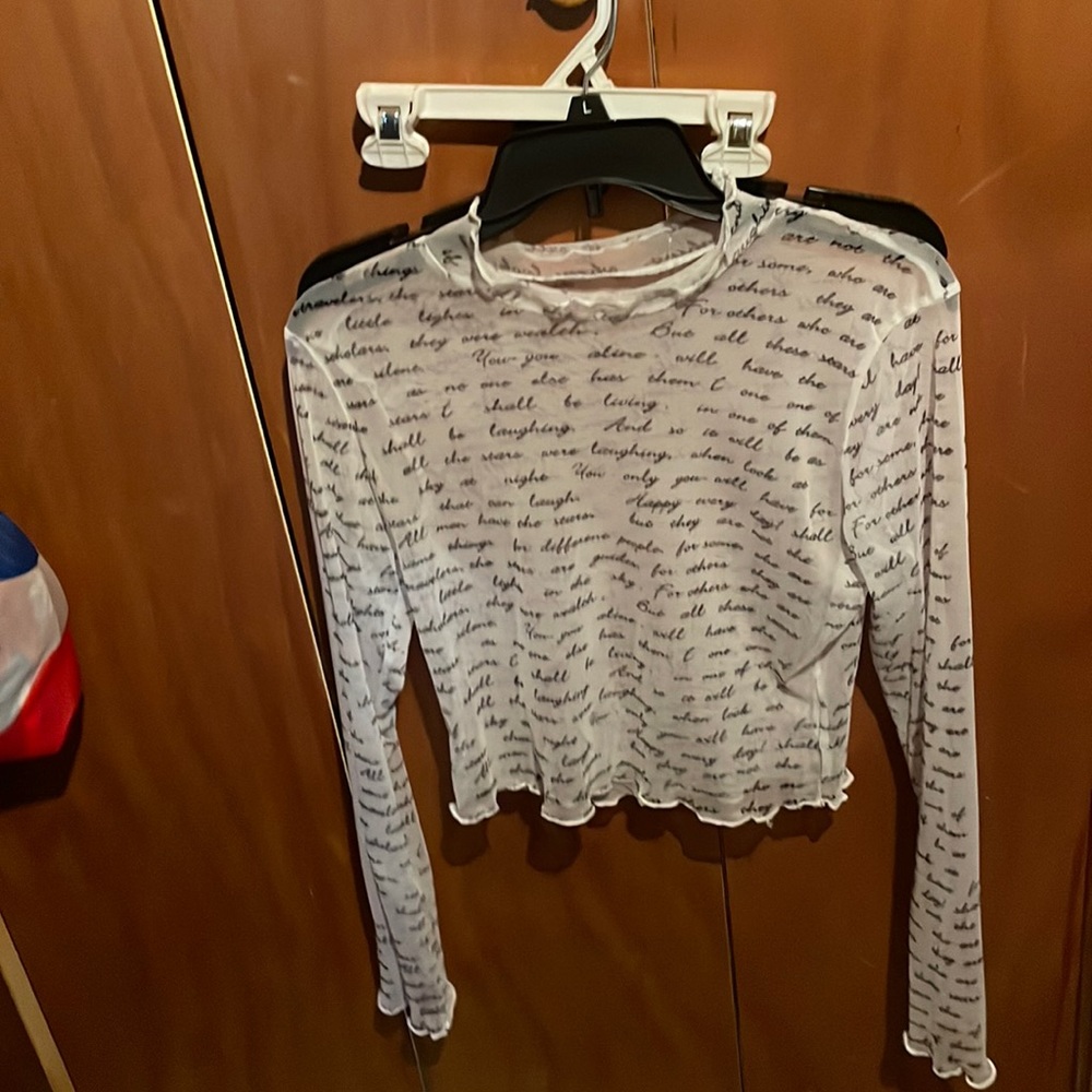 White mesh top